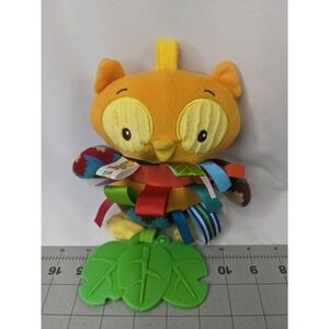 Taggies Orange Owl Plush Teether 9 Inch Kids II Stuffed Animal Toy
